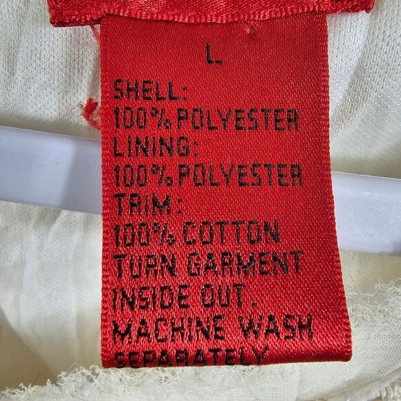 Vintage V Christina Lace Crochet Mini Dress in Ivory - Size L - Picture 12 of 12